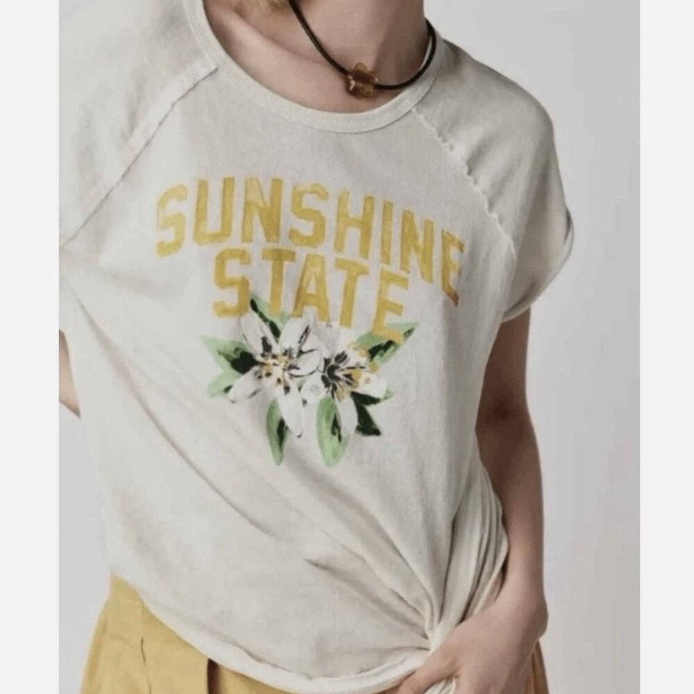 Free People We The Free Short Sleeve Graphic Sunshine State Flower Tee